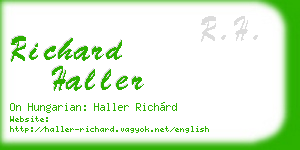 richard haller business card